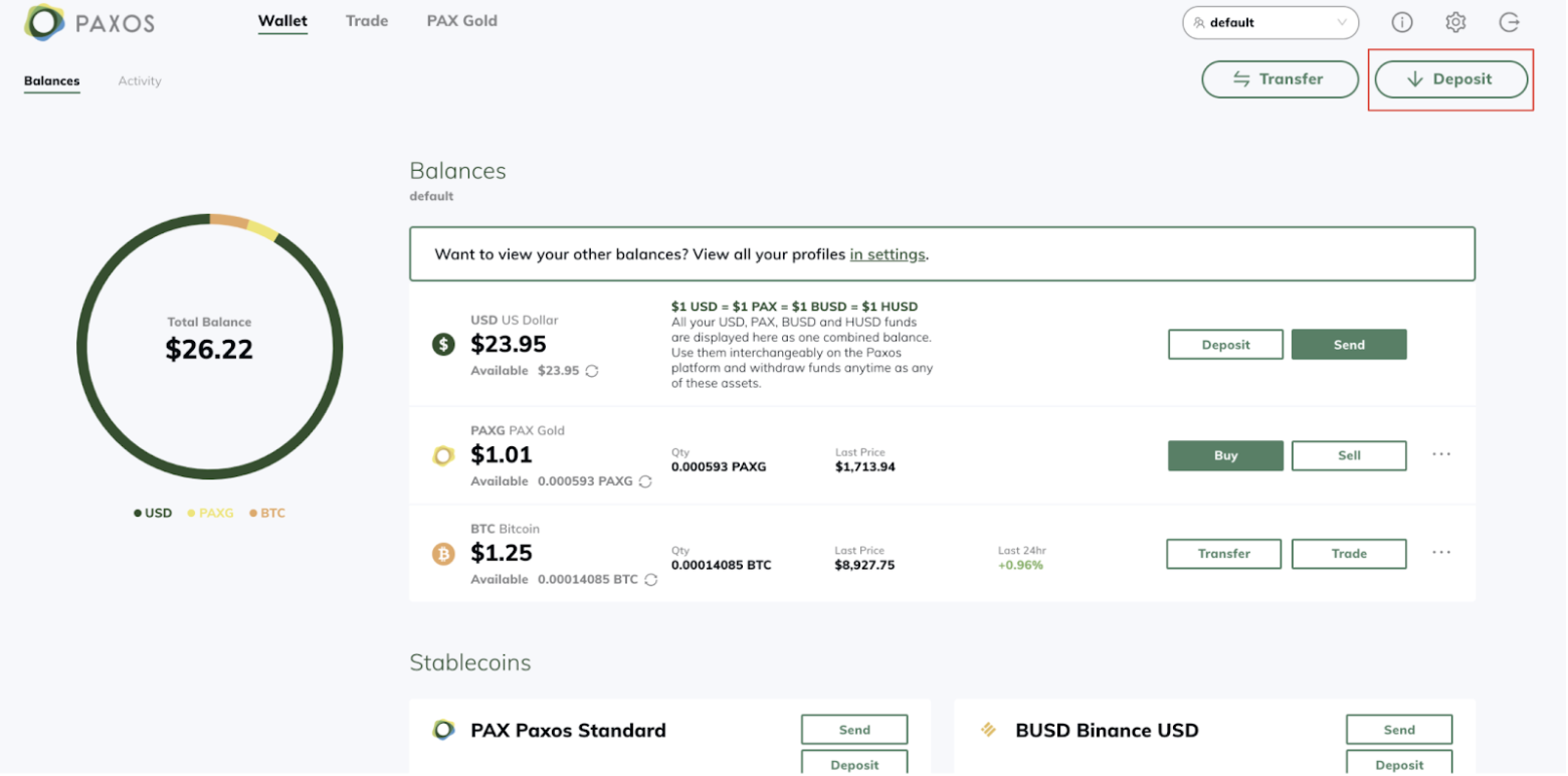 How to Fund Your Account with Digital (Crypto) Assets – Paxos